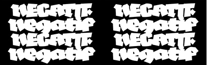 Blaze Type released Negatif designed by Nicolas Dupuis.