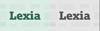Lexia and Lexia Mono have been refreshed with an upgrade to variable font format and an extended weight range.