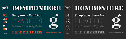 Capitalics Warsaw Type Foundry released Bomboniere.