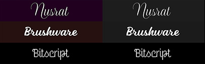 Indian Type Foundry released Nusrat‚ Brushware‚ and Bitscript.