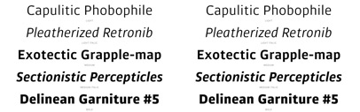 Carouge Pro&sbquo; a contemporary typeface that has a classical twist&sbquo; designed by André Simard.