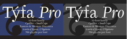 Tyfa Antikva regenerated. It’s a new version of a typeface designed by Josef Tyfa.