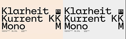 Extraset released ES Klarheit Kurrent Mono.