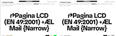 Stereo Typefaces launched last month. Protest Grotesk‚ Protest Grotesk Mono‚ and Giallo Roman are available.