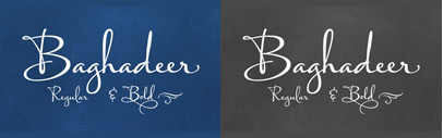 Baghadeer by Stephen Rapp; an upright and connected script face contains two weights. 30% off till Nov 29.