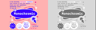 Monochromic by Space Type was added to Future Fonts.