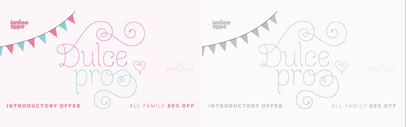 Dulce pro (improved and changed version of Dulce)‚ is a swash typeface‚ monoline elongated teardrop terminals. 50% off till Dec 14.