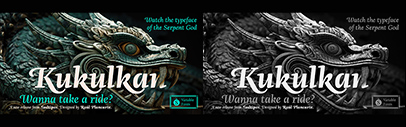 Sudtipos released Kukulkan designed by Raúl Plancarte.