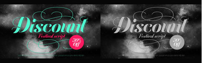 Festival Script Pro‚ a new typeface by Sudtipos‚ designed by Angel Koziupa and Alejandro Paul. 30% off till Dec 15.