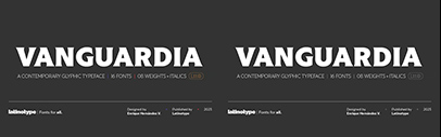 Latinotype released Vanguardia.