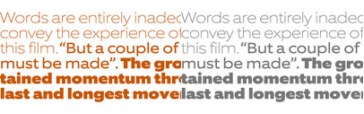 EquipExtended is the next complement for the Equip family and with its 16 fonts together with EquipCondensed‚ it extends the family to 48 styles.