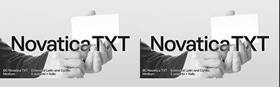Briefcase Type Foundry released BC Novatica TXT&sbquo; a new extension of the original BC Novatica family.