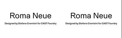 CAST released Roma Neue.