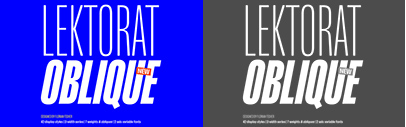 Type Together added obliques to Lektorat.