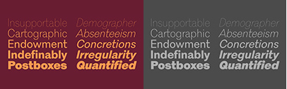 Playtype released North East‚ North East Condensed‚ and North East Expanded.