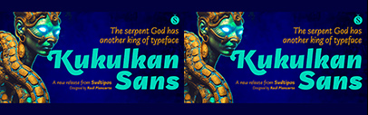 Sudtipos released Kukulkan Sans which is a sans serif companion to Kukulkan.