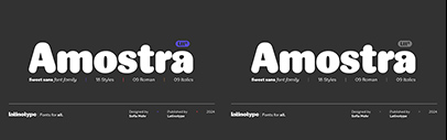 Latinotype released Amostra designed by Sofia Mohr.
