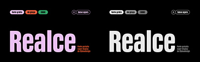 Realce Black designed by Carlos Mignot is available for free.