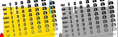 Fontwerk released Push designed by Christine Gertsch. It comes in 7 widths‚ each of which has 8 weights.
