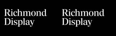 Carter & Cone released Richmond Display and Text.