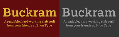 Bijou Type released Buckram.