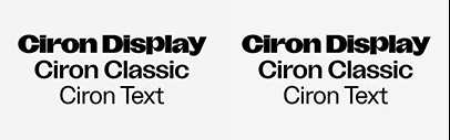Raoul Gottschling released Ciron Display‚ Ciron Classic‚ and Ciron Text four months ago.