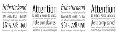 Condesqa 4F‚ a very narrow and squarish sans serif supporting Cyrillic‚ by 4th february