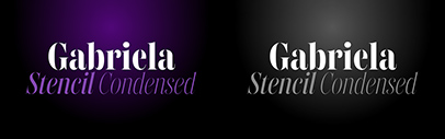 Lechuga Type released Gabriela Stencil Condensed.