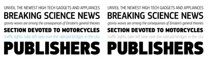 Square Sans Condensed Pro‚ a blunt-cornered and squarish sans serif supporting Greek and Cyrillic‚ by Parachute