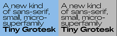 Tiny Type Co. released Tiny Grotesk.