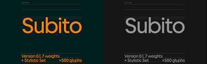 Subito by Luis Bandovas was added to Future Fonts.