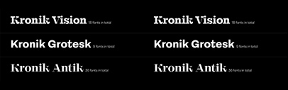 LO-OL Type released Kronik Antik‚ Kronik Vision‚ and Kronik Grotesk.