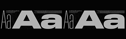 Interval Type expanded Rooftop. It now comes in 6 widths‚ each of which has 8 weights + italics.