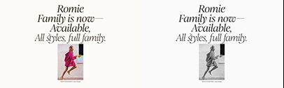 Romie has italics in all the weights now.