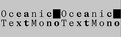 Interval Type released Oceanic Text Mono.