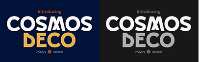 Sudtipos released Cosmos Deco designed by Edgar Capula.