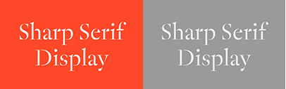 Sharp Type released Sharp Serif Display.