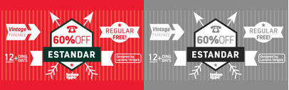 Estandar‚ a Vintage wayfinding sans serif‚ inspired by old signal in central park. 61% off till Jan 23.