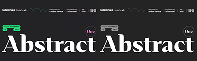 Latinotype released Abstract One.