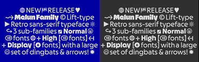 Lift Type released Melun‚ Melun High‚ and Melun Display.