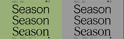 Displaay Type Foundry released Season Sans‚ Season Mix‚ and Season Serif.