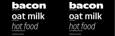 Occupant Fonts released Carp designed by Marie Otsuka.