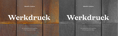 Identity Letters rereleased Werkdruck‚ now with Italics. Get 40% off using the coupon “Werkfonts-40”. The coupon is also valid for the grotesque counterpart Werksatz.