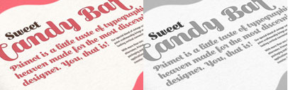 Primot&sbquo; a vertical script heavily influenced by italian “gelaterias.” 30% off till Jan 31.