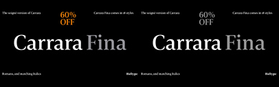 Hoftype released Carrara Fina.