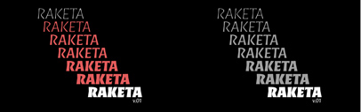 Raketa by DualType was added to Future Fonts.