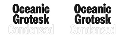 Interval Type released two new widths of Oceanic Grotesk.