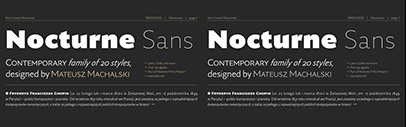 Machalski released Nocturne Sans.