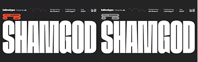 Latinotype released Shamgod.