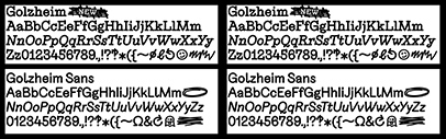 Nice To Type released Golzheim and Golzheim Sans.
